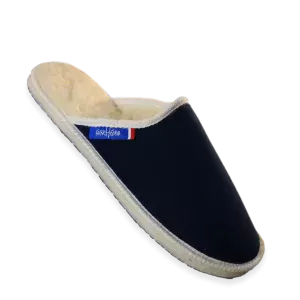 mule hiver noir ou bleue marine foncé de la marque French Flair